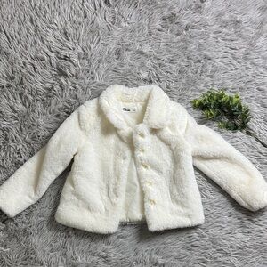 Epic Threads Cream Kids Sherpa dress coat size 3T